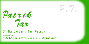 patrik tar business card